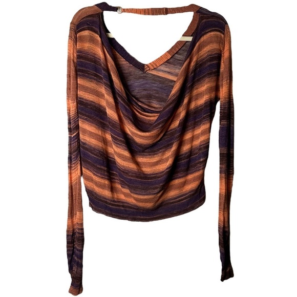 BCBGMaxAzria Reva Sweater NNI1H807 Ombré Purple Orange Size Small Viscose Linen - Picture 8 of 12